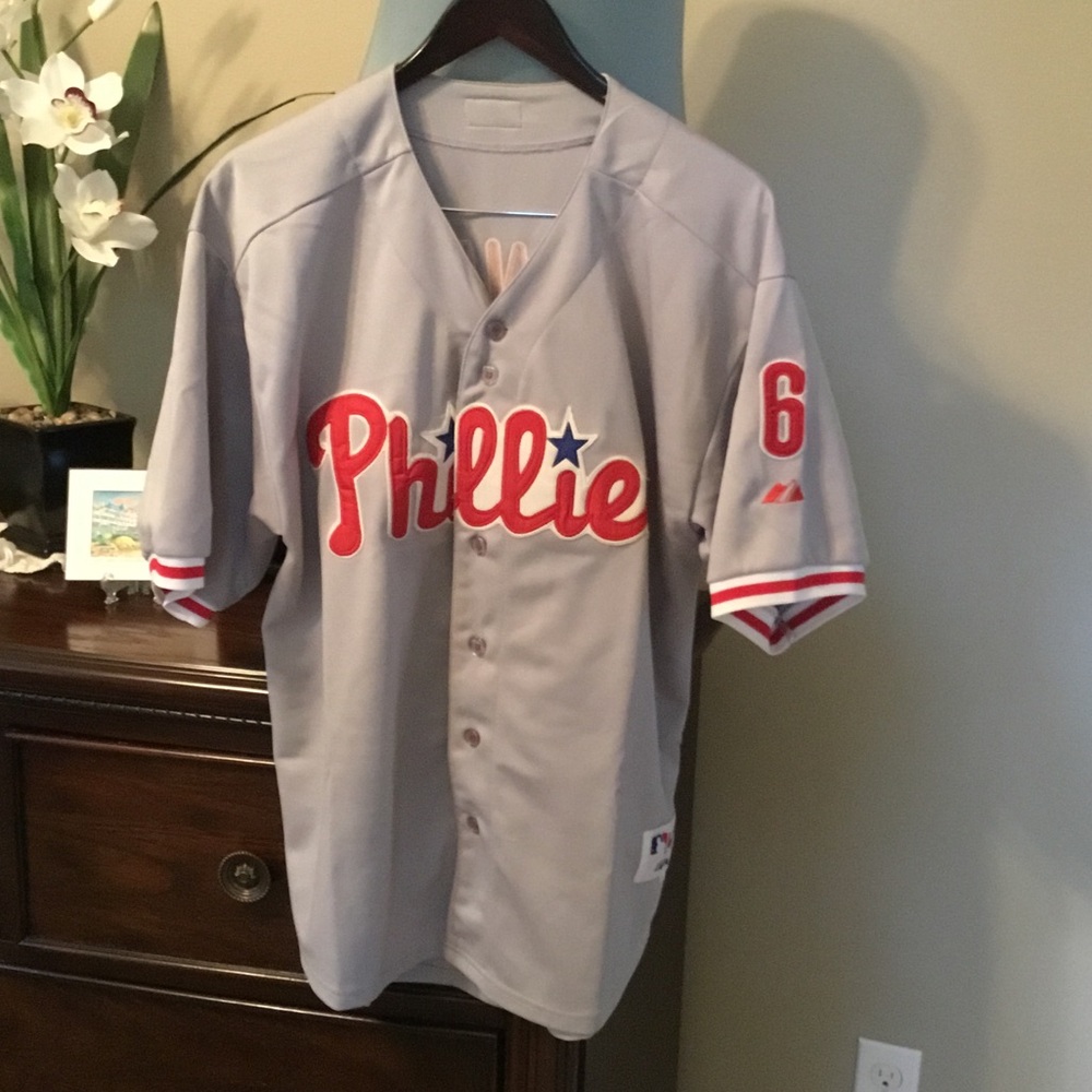 Majestic Authentic Gray Phillies Ryan Howard Jersey - Picture 1 of 7